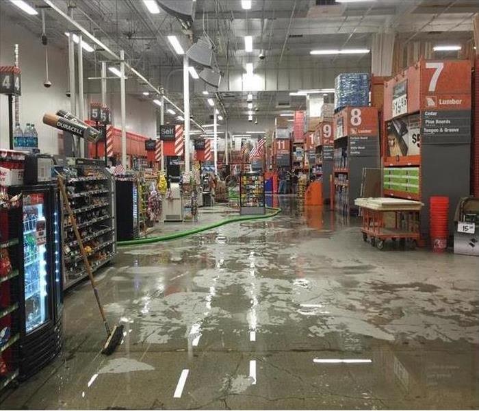 home depot water covering ground in store
